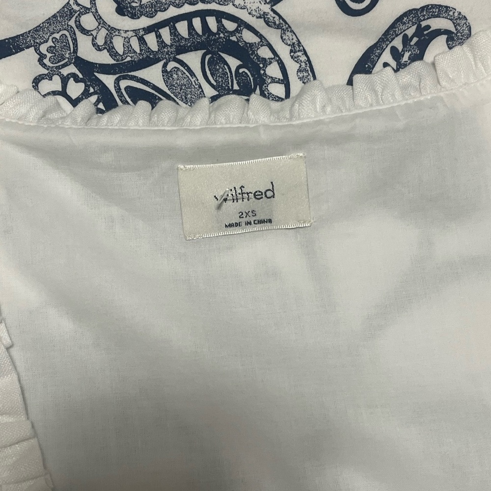 Aritzia Masquerade Linen new Organic linen scoopneck blouse Size 2XS - Picture 10 of 13